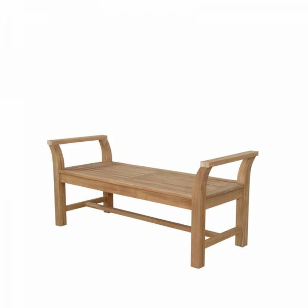 Outdoor Backless Bench With Arms Small Indoor or Oudoor Stool