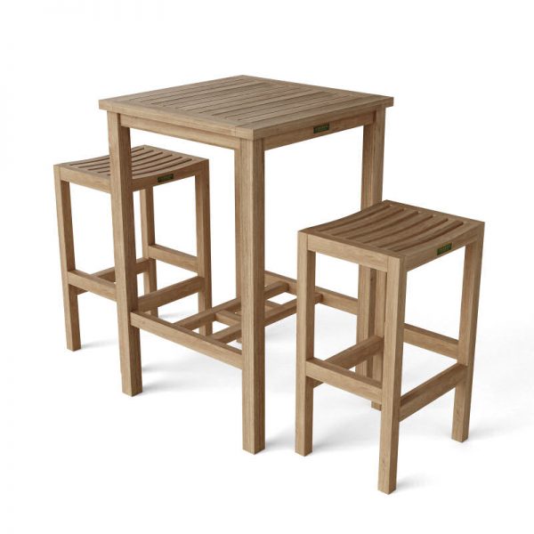 Teak Pub Table Set