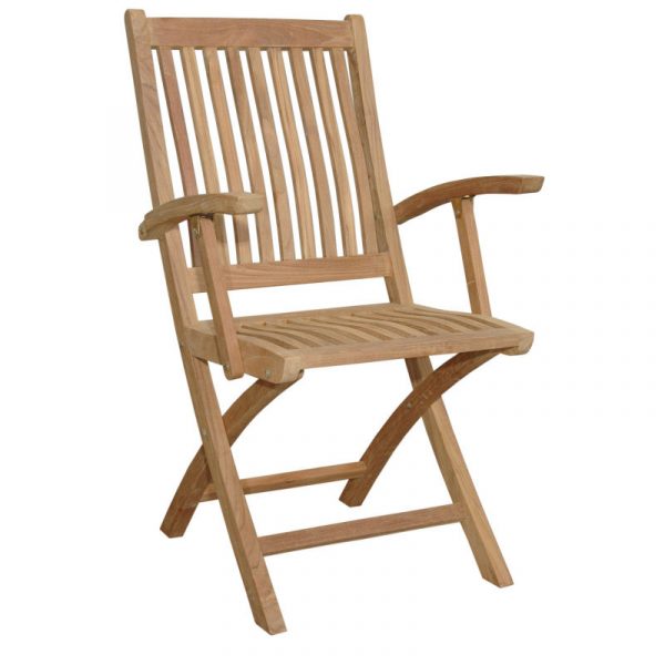 Teak Folding Chair With Arms